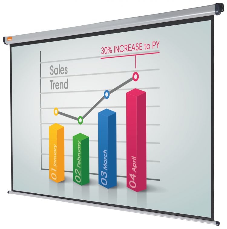 Nobo 1902392 4.3 Wall Projection Screen 1750 x 1325mm - Image 3