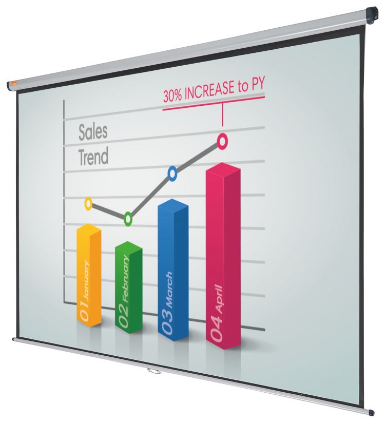 Nobo 1902394 4.3 Wall Projection Screen 2400 x 1813mm - Image 3