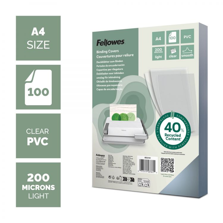 Fellowes 5376102 A4 Clear Covers - Image 2