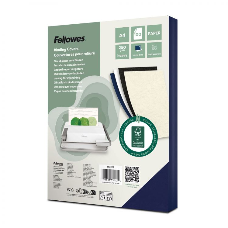 Fellowes 5371305 A4 Leatherboard Covers - Image 1