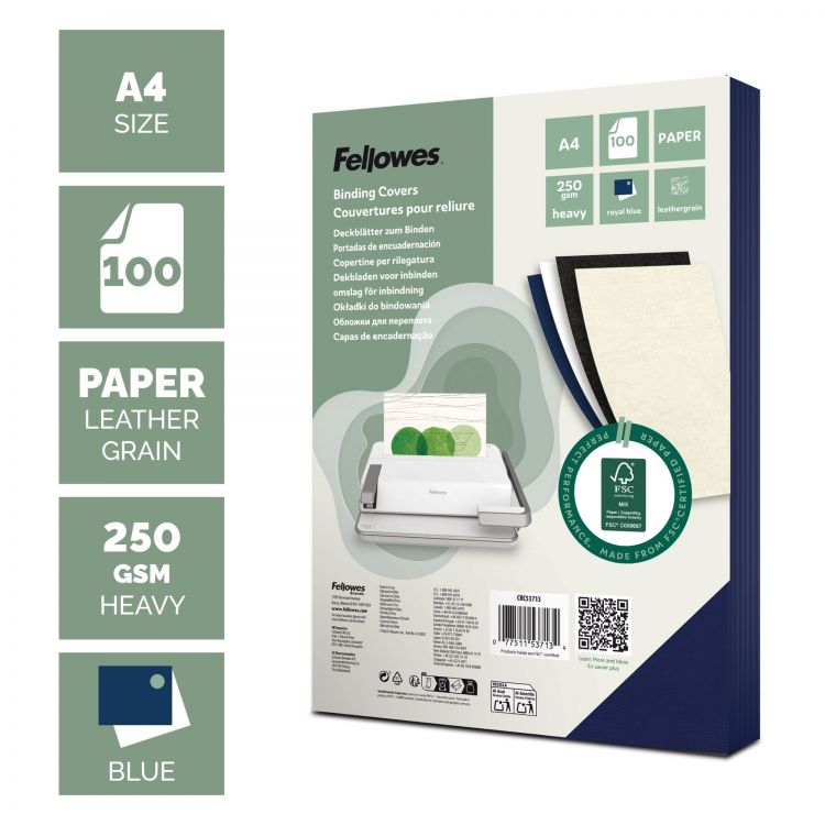Fellowes 5371305 A4 Leatherboard Covers - Image 2