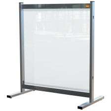 Nobo 1915547 Premium Plus Clear PVC Protective Desk Divider Screen 700x860mm thumbnail 1