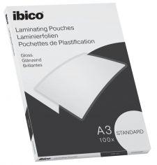Ibico Basics A3 Gloss Laminating Pouches Standard - Pack of 100 thumbnail 1