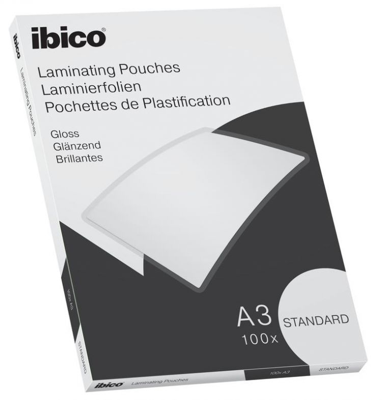 Ibico Basics A3 Gloss Laminating Pouches Standard - Pack of 100