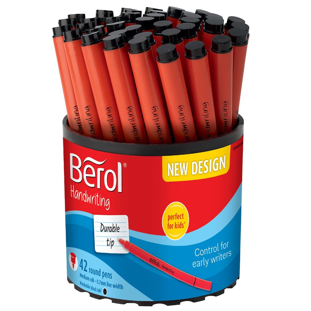 Berol Handwriting Pens Black Tub of 42