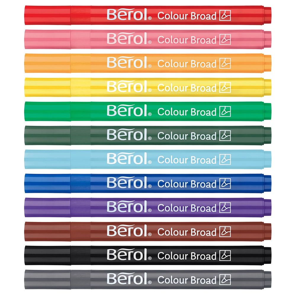 Berol Felt Tip Colouring Pens Assorted colours 1.2mm Point Box of 288