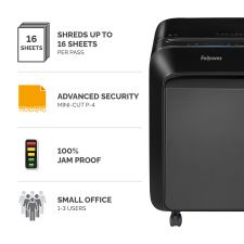 Fellowes Powershred LX210 Mini-Cut Shredder Black thumbnail 2