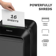 Fellowes Powershred LX210 Mini-Cut Shredder Black thumbnail 3