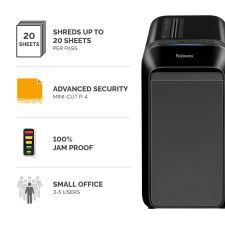 Fellowes Powershred LX220 Mini-Cut Shredder Black thumbnail 2