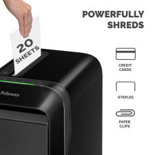 Fellowes Powershred LX220 Mini-Cut Shredder Black thumbnail 3