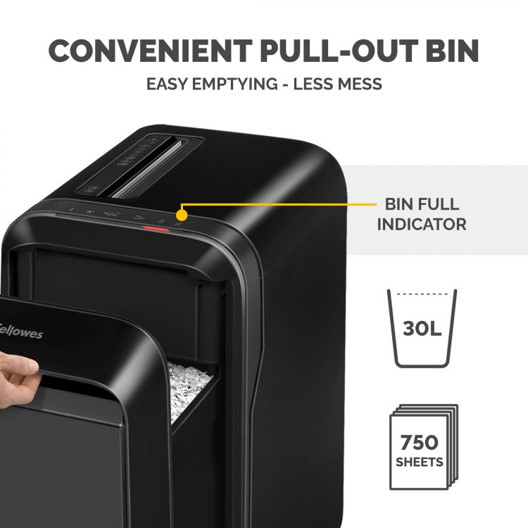 Fellowes Powershred LX220 Mini-Cut Shredder Black - Image 8