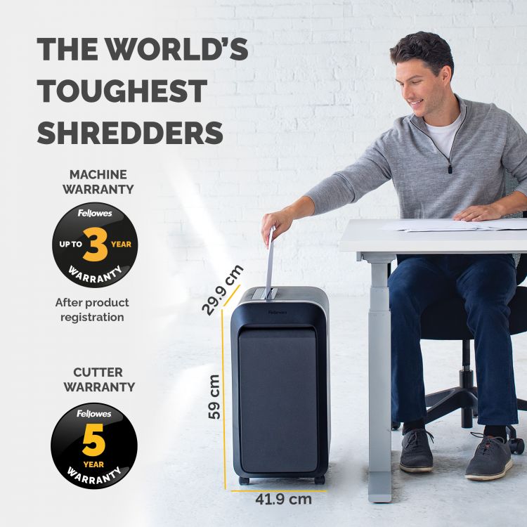 Fellowes Powershred LX220 Mini-Cut Shredder Black - Image 9