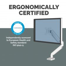 Fellowes 8056201 Platinum Series Single Monitor Arm - White thumbnail 6