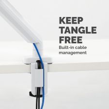 Fellowes 8056201 Platinum Series Single Monitor Arm - White thumbnail 4