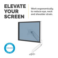 Fellowes 8056201 Platinum Series Single Monitor Arm - White thumbnail 2