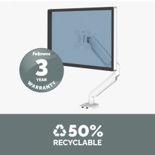 Fellowes 8056201 Platinum Series Single Monitor Arm - White thumbnail 7