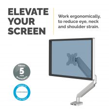 Fellowes 8056401 Platinum Series Single Monitor Arm - Silver thumbnail 6