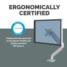 Fellowes 8056401 Platinum Series Single Monitor Arm - Silver thumbnail 7