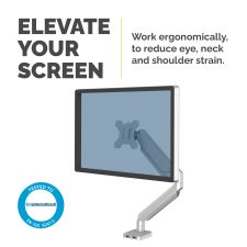 Fellowes 8056401 Platinum Series Single Monitor Arm - Silver thumbnail 2