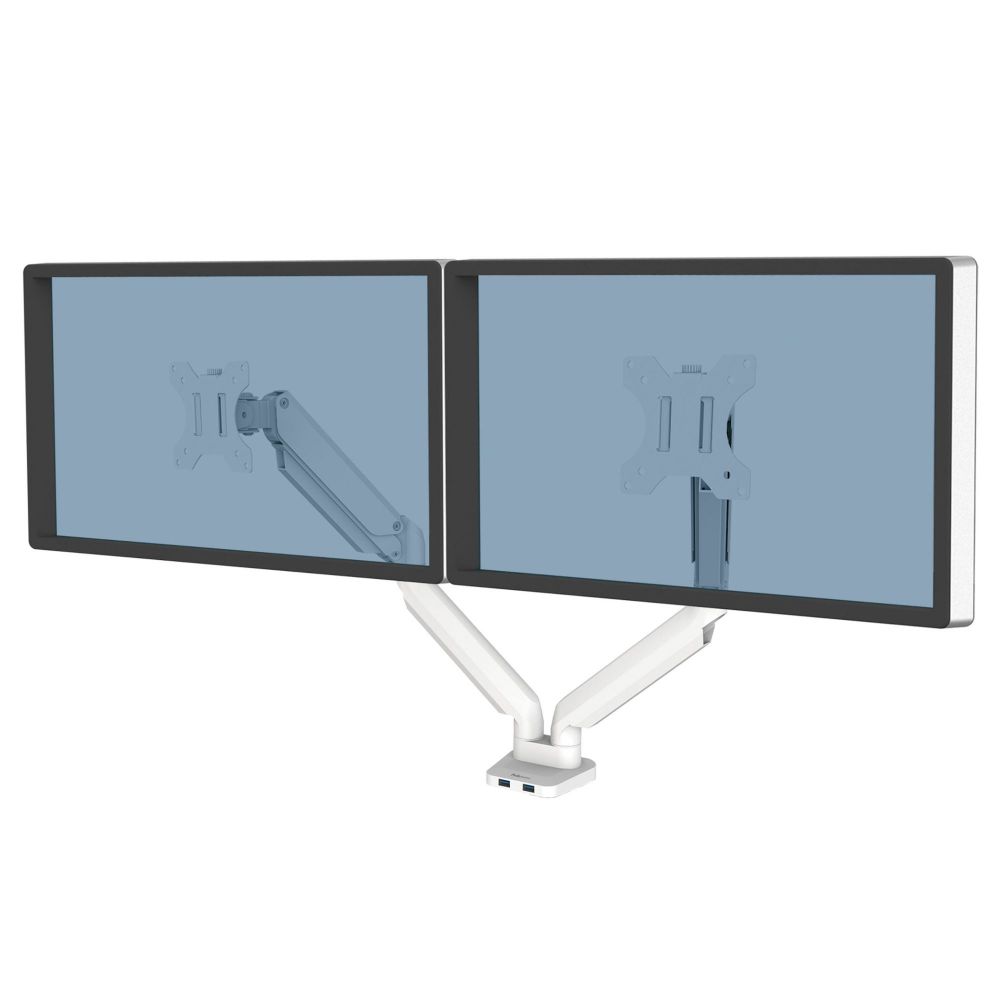 Fellowes 8056301 Platinum Series Dual Monitor Arm - White