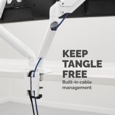 Fellowes 8056301 Platinum Series Dual Monitor Arm - White thumbnail 6