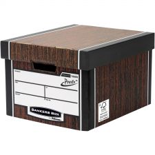 Bankers Box Premium Classic Box Woodgrain Pack of 5 thumbnail 1