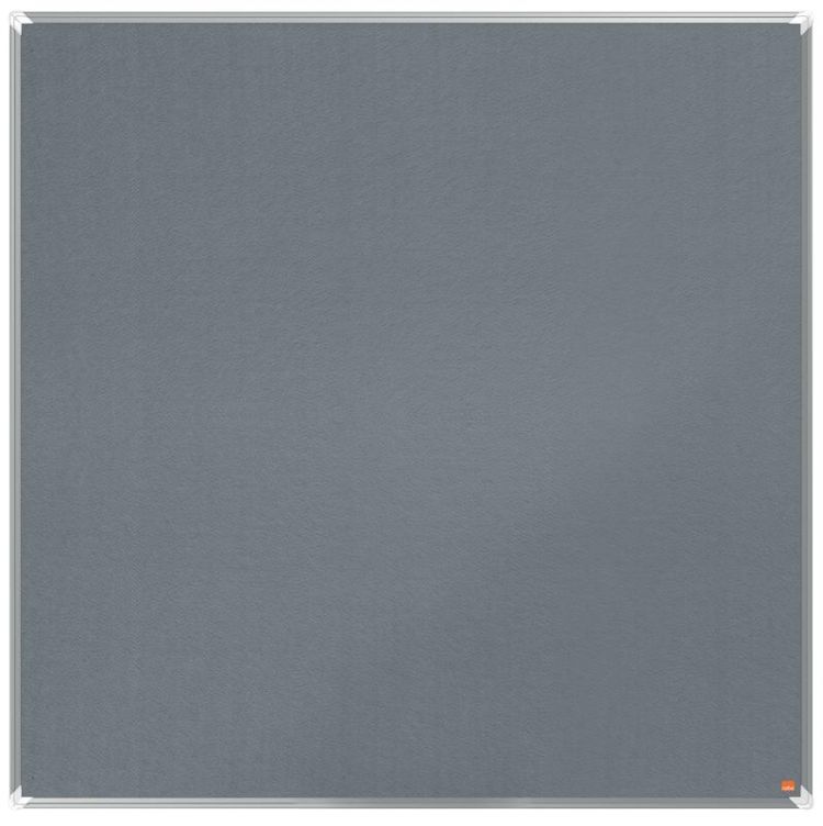 Nobo 1915197 Premium Plus Grey Felt Notice Board 1200x1200mm