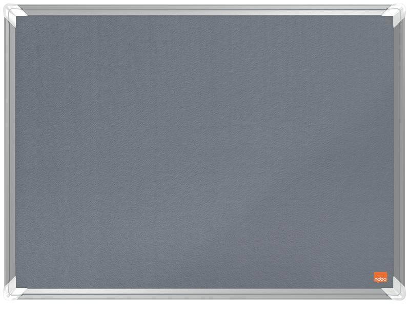Nobo 1915194 Premium Plus Grey Felt Notice Board 600x450mm