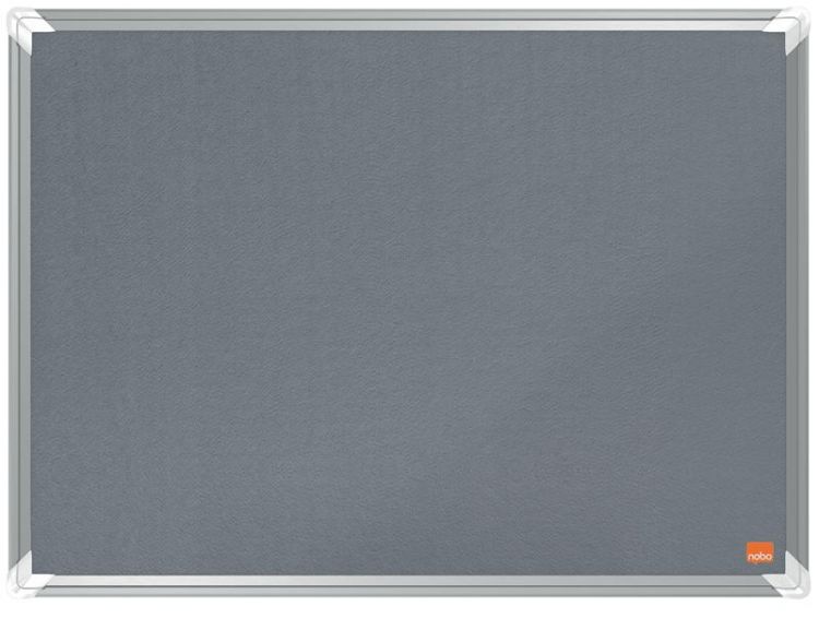 Nobo 1915194 Premium Plus Grey Felt Notice Board 600x450mm