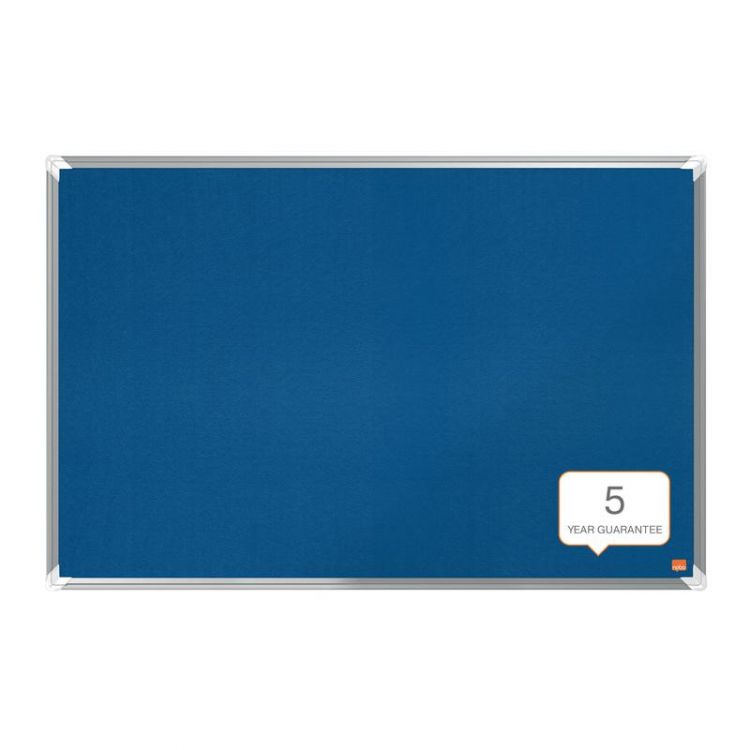 Nobo 1915188 Premium Plus Blue Felt Notice Board 900x600mm