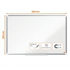 Nobo Premium Plus Steel Magnetic Whiteboard 900x600mm thumbnail 2