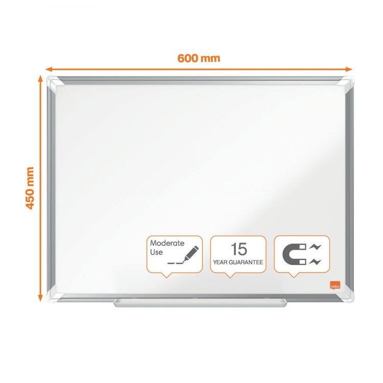 Nobo Premium Plus Steel Magnetic Whiteboard 600x450mm - Image 6