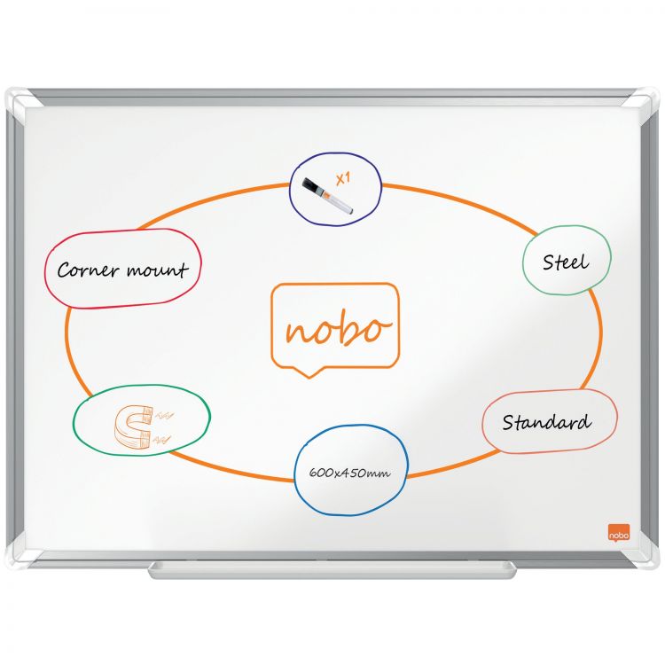 Nobo Premium Plus Steel Magnetic Whiteboard 600x450mm - Image 7