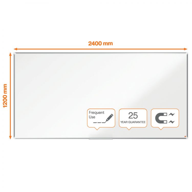 Nobo Premium Plus Enamel Magnetic Whiteboard 2400x1200mm - Image 2