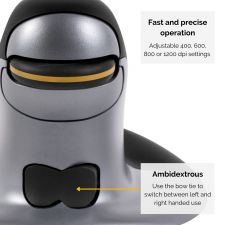 Fellowes 9894501 Large Penguin Ambidextrous Vertical Mouse - Wireless thumbnail 4