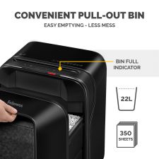 Fellowes Powershred LX200 Mini-Cut Shredder Black thumbnail 8