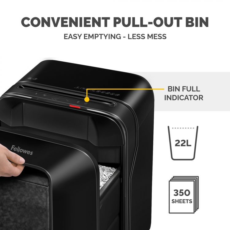 Fellowes Powershred LX200 Mini-Cut Shredder Black - Image 8