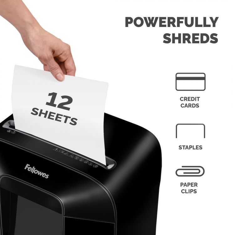 Fellowes Powershred LX85 Cross Cut Shredder Black - Image 3