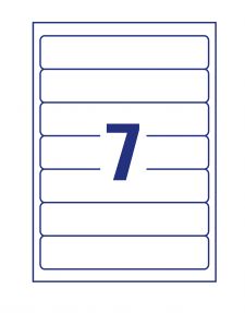 Avery LR4760-100 Recycled Filing Labels 100 sheets - 7 Labels per Sheet thumbnail 1