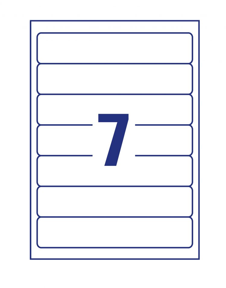 Avery LR4760-100 Recycled Filing Labels 100 sheets - 7 Labels per Sheet - Image 1