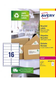 Avery LR7162-15 Recycled Address Labels 15 sheets - 16 Labels per Sheet thumbnail 4
