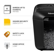 Fellowes Powershred LX45 Cross Cut Shredder Black thumbnail 2