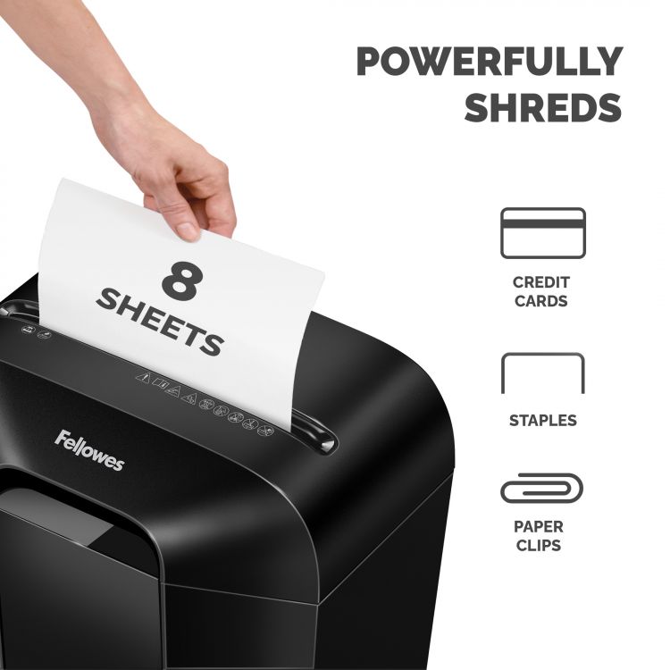 Fellowes Powershred LX45 Cross Cut Shredder Black - Image 3